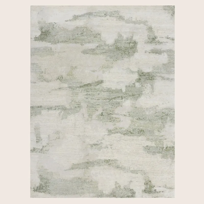 Green Contemporary Wool Rug - 8' x 10'