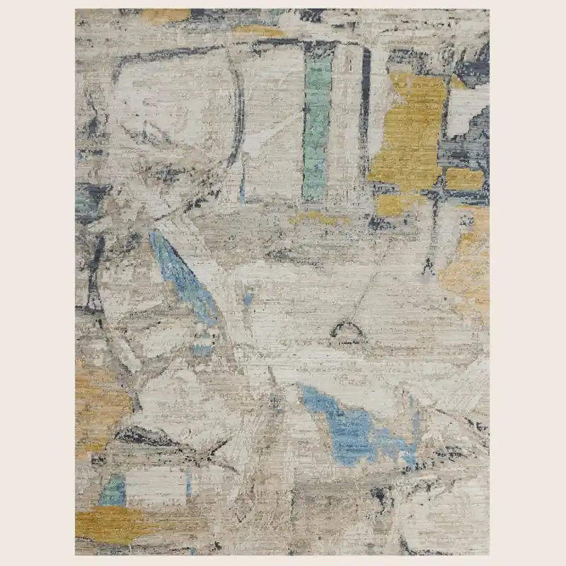 Multicolored Contemporary Wool Rug - 8' x 10'