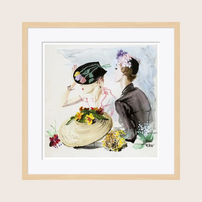Vogue Illustration, "Women Wearing Suzy Hats", Rene Bouet-Willaumez