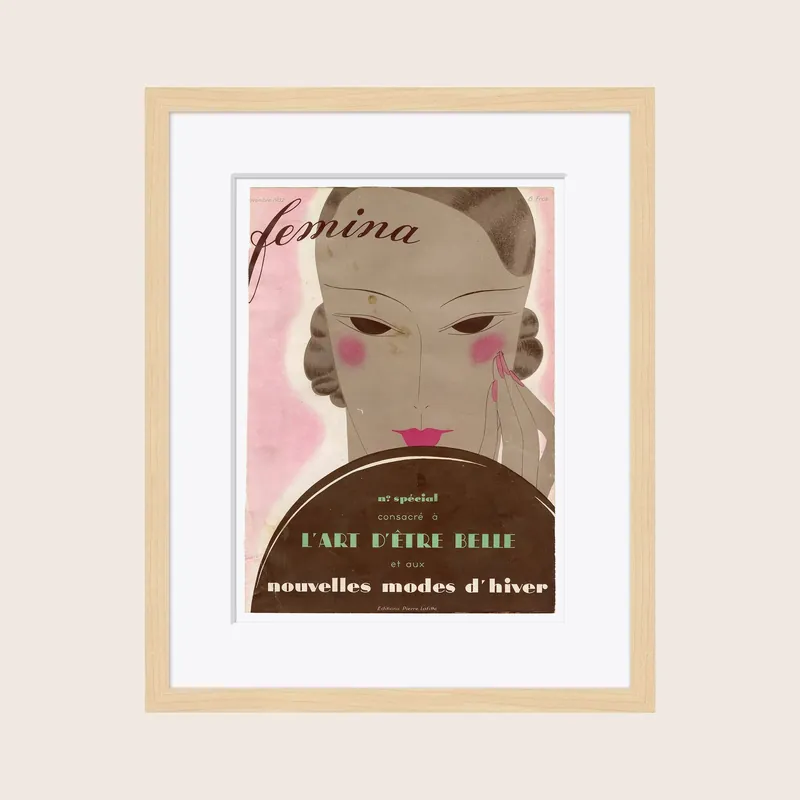 Original Vintage Femina Magazine Cover, November 1932 - Soicher Marin