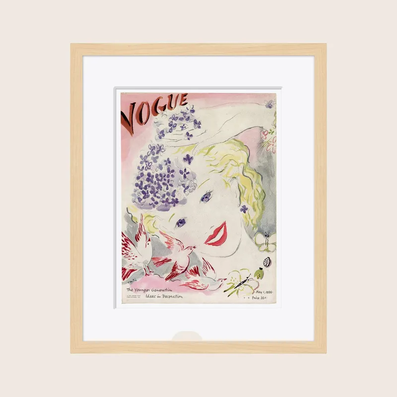 Original Vintage Vogue Magazine Cover, May 1935 - Soicher Marin