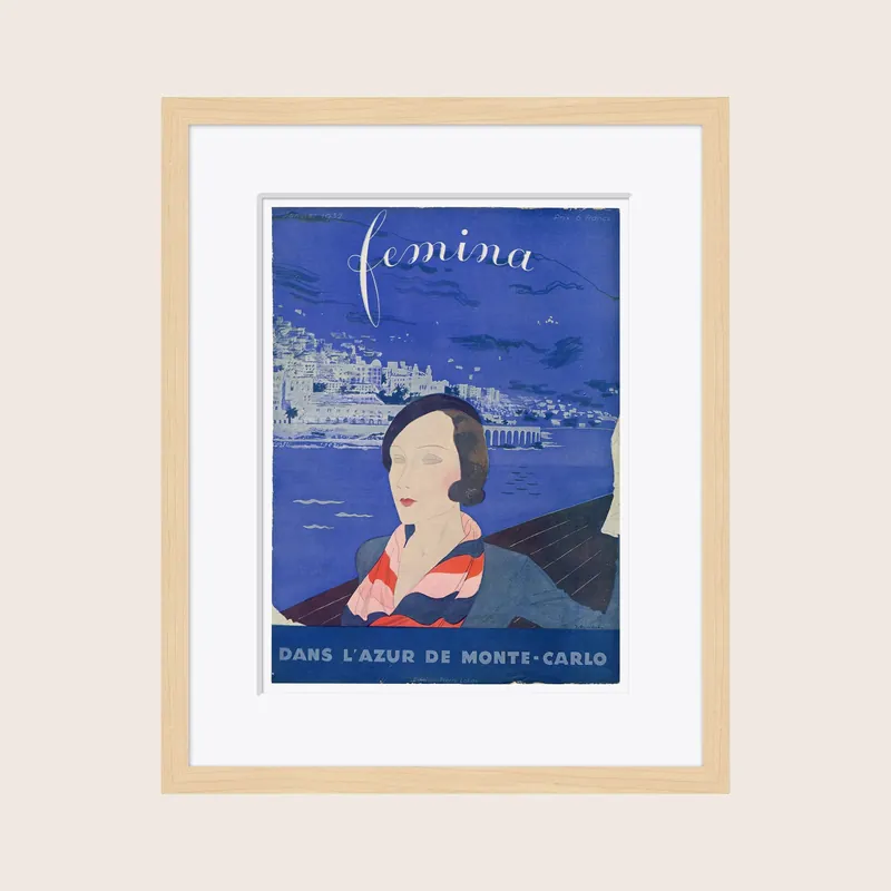 Original Vintage Femina Magazine Cover, January 1932 - Soicher Marin