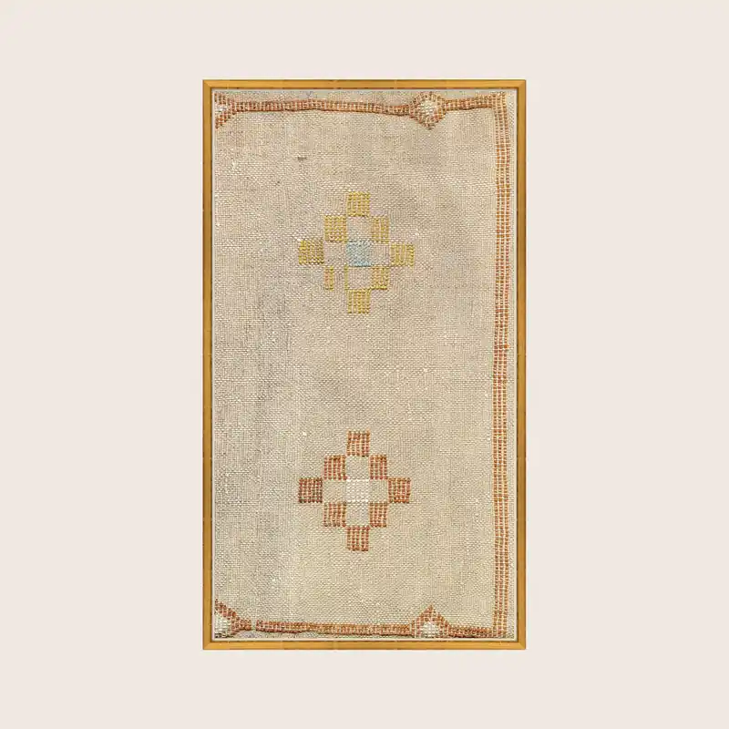 Moroccan Pillows Triptych in Taupe 3 - Soicher Marin