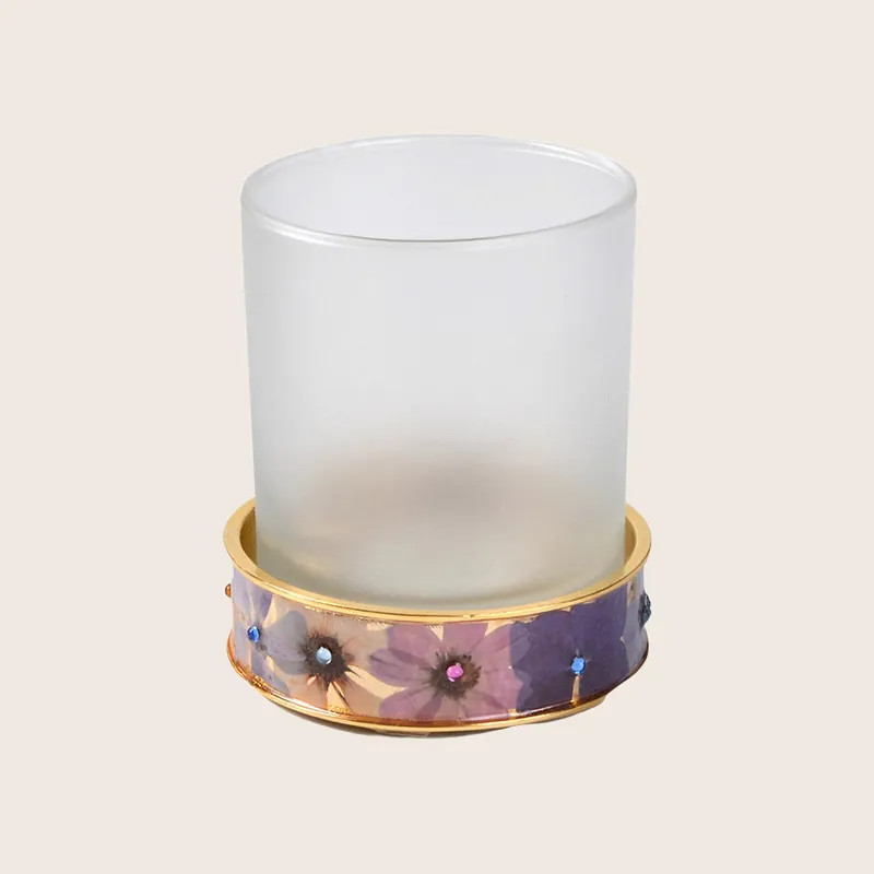 Fleur Round Tumbler Gold - Mike & Ally Inc.