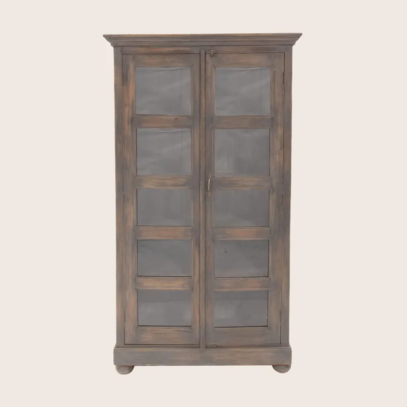 Vintage Grey 2-Door Cabinet