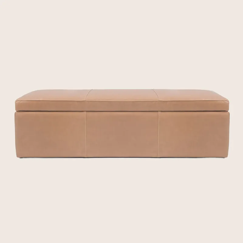 Orchard Leather Storage Ottoman - McCreary Modern