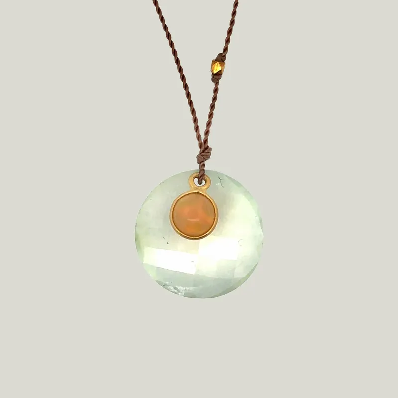 Prehnite + Opal Sandpiper Necklace - Nightingale Design, Inc. (Consigned)