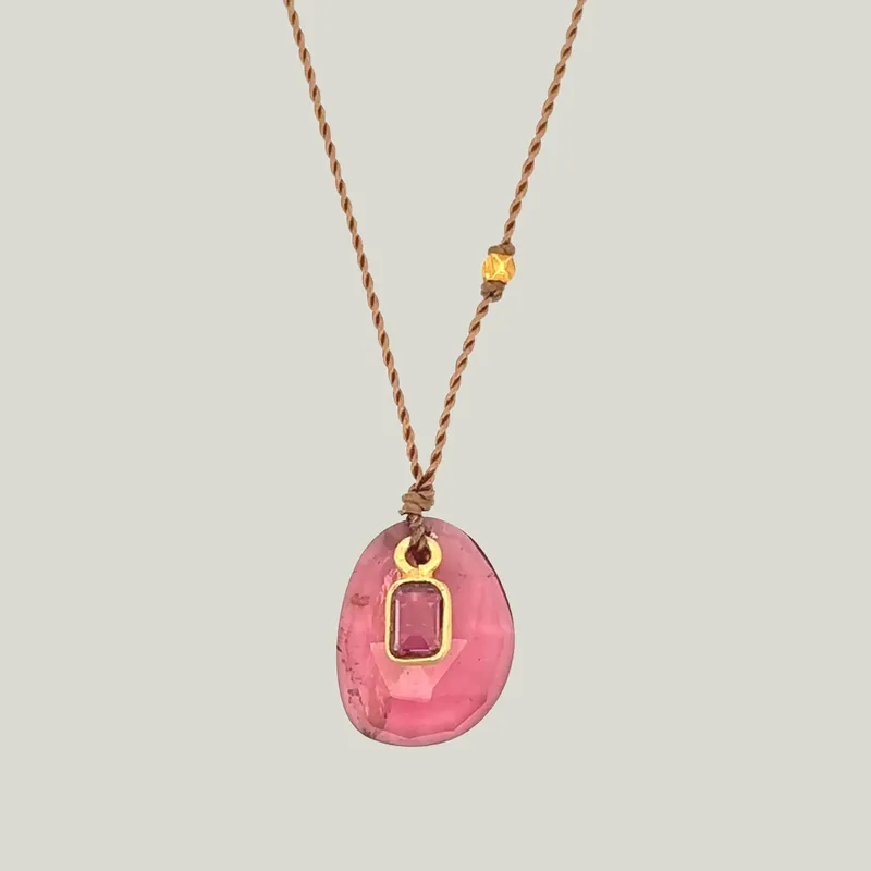 Tourmaline + Sapphire Sandpiper Necklace - Nightingale Design, Inc. (Consigned)