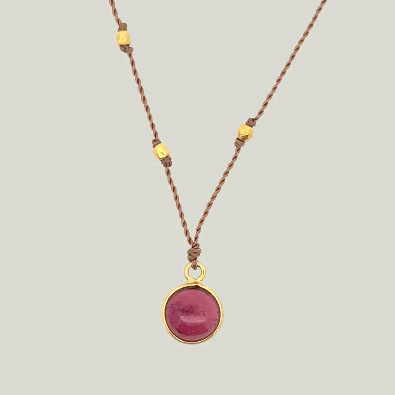 Tourmaline Necklace With Scattered 18K Gold Beads - Nightingale Design, Inc. (Consigned)