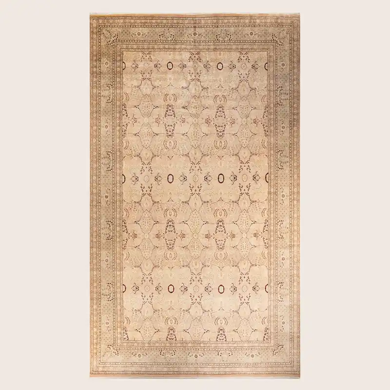 Beige Traditional Mogul Wool Rug - 9'2" x 16'4"