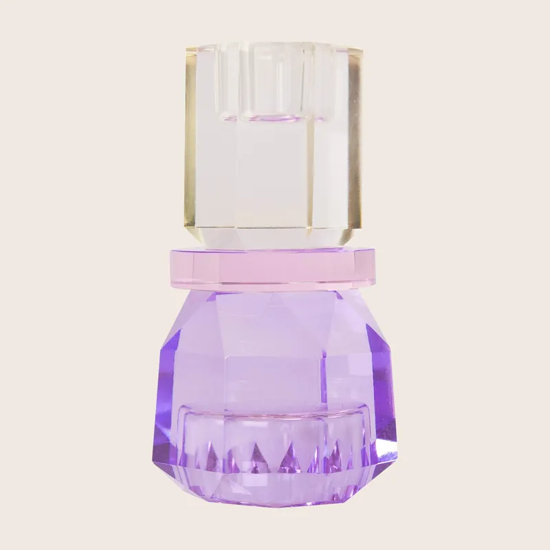 Split Color Crystal Candle Holder - EJA International ApS