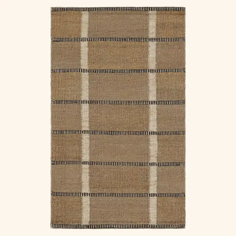 Brown Flatweave Swedish Inspired Wool Runner - 3' x 5'