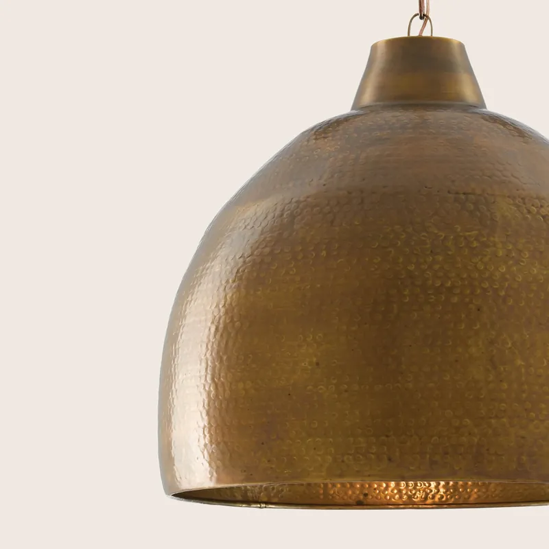 Earthshine Large Brass Pendant - Currey & Company