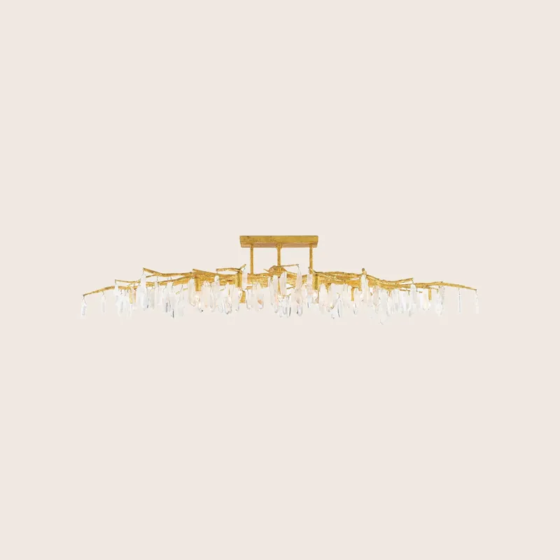 Forest Light Gold Semi-Flush Mount