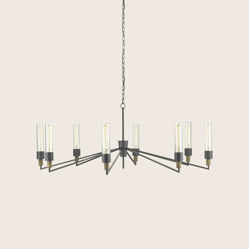 Delgado Black Chandelier - Currey & Company