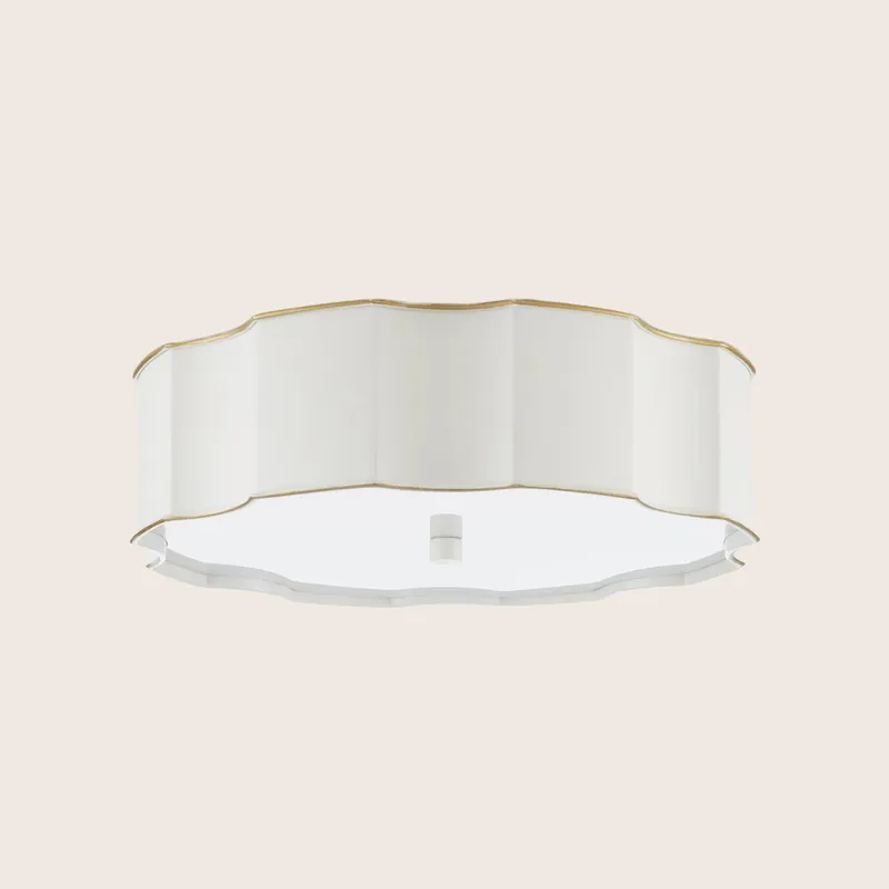 Wexford White Flush Mount - Currey & Company