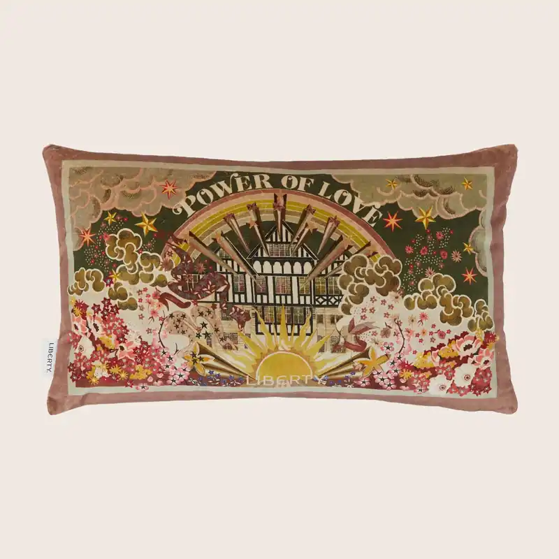 Power Of Love Lumbar Pillow, Pink - Liberty