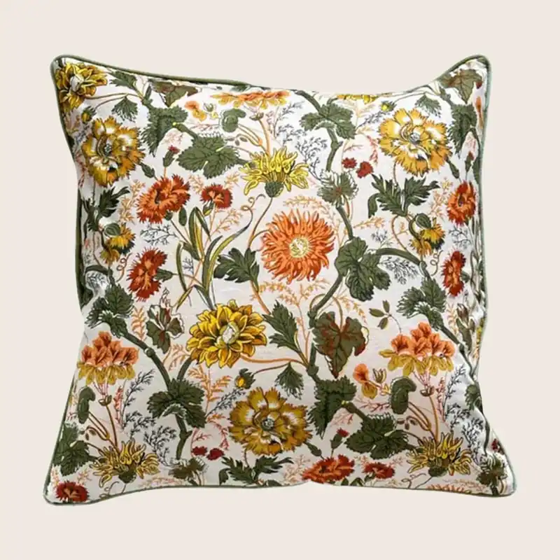 Vintage 1970s Floral Quilt Pillow - Threads Soft Goods
