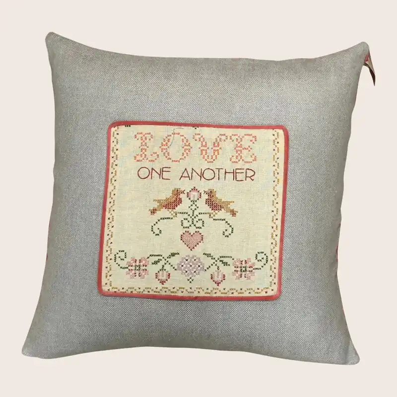 Vintage Cross Stitch Pillow - Threads Soft Goods