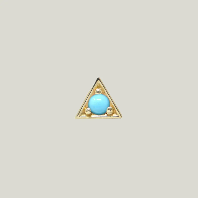 Cléo Triangle Turquoise Single Stud - Anzie (Consigned)