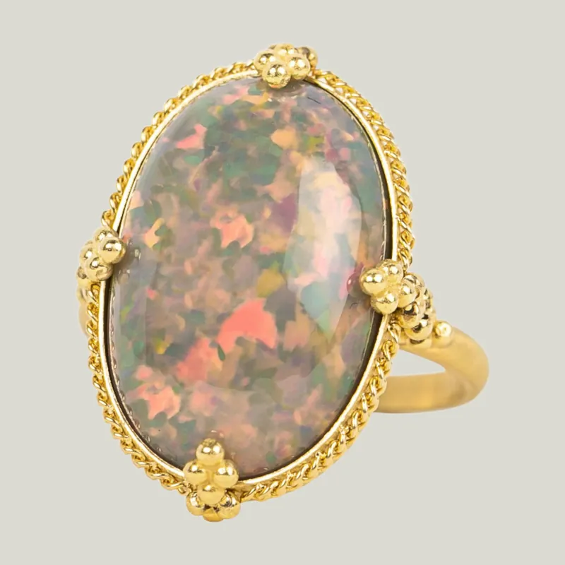 One of a Kind Ethiopan Opal Ring - Amali (Consigned)