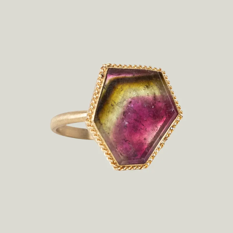 One of a Kind Abstract Tourmaline Ring - Amali (Consigned)