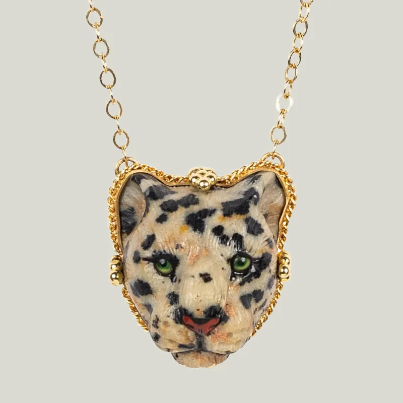 One of a Kind Leopard Necklace - Amali (Consigned)