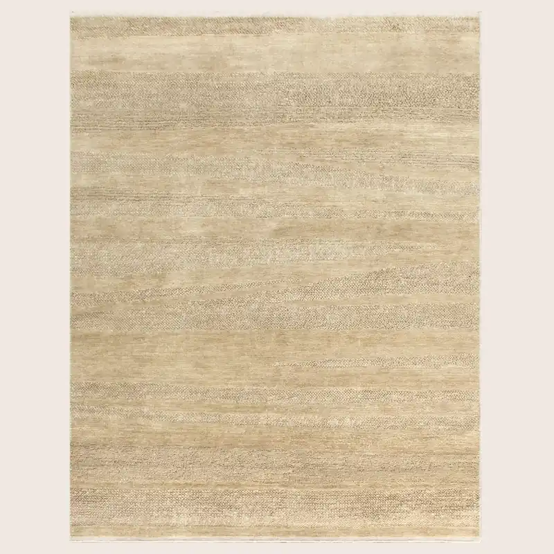 Beige Flatweave Wool Rug - 8' x 10'