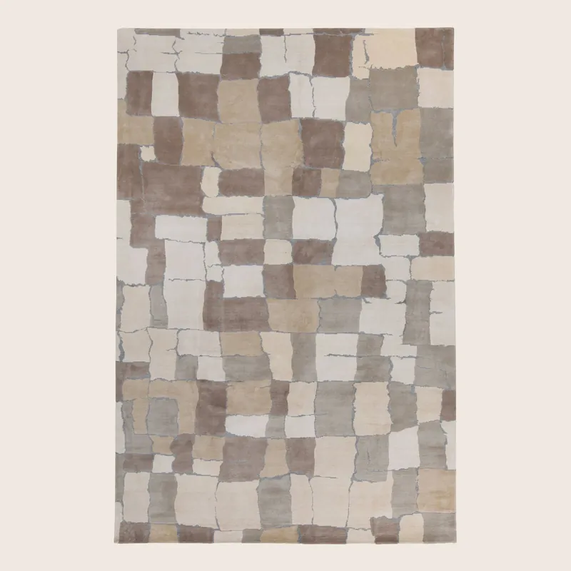Natural Contemporary Silk Metal Blend Rug - Kamal Rug Industries Pvt. Ltd.