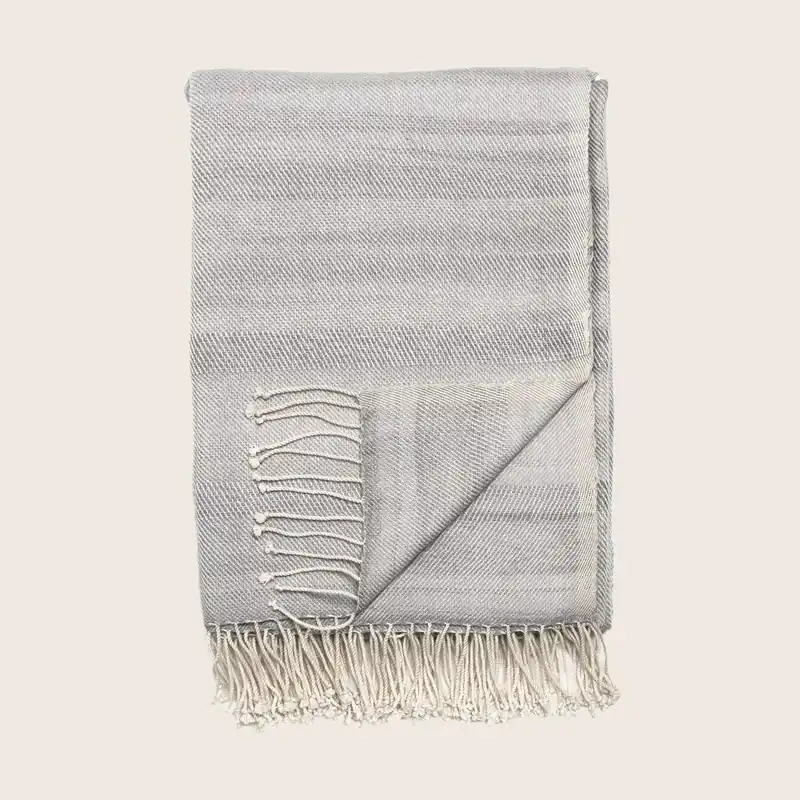 Stripe Cashmere Wool Throw - Kevin O'Brien (Drop Ship)