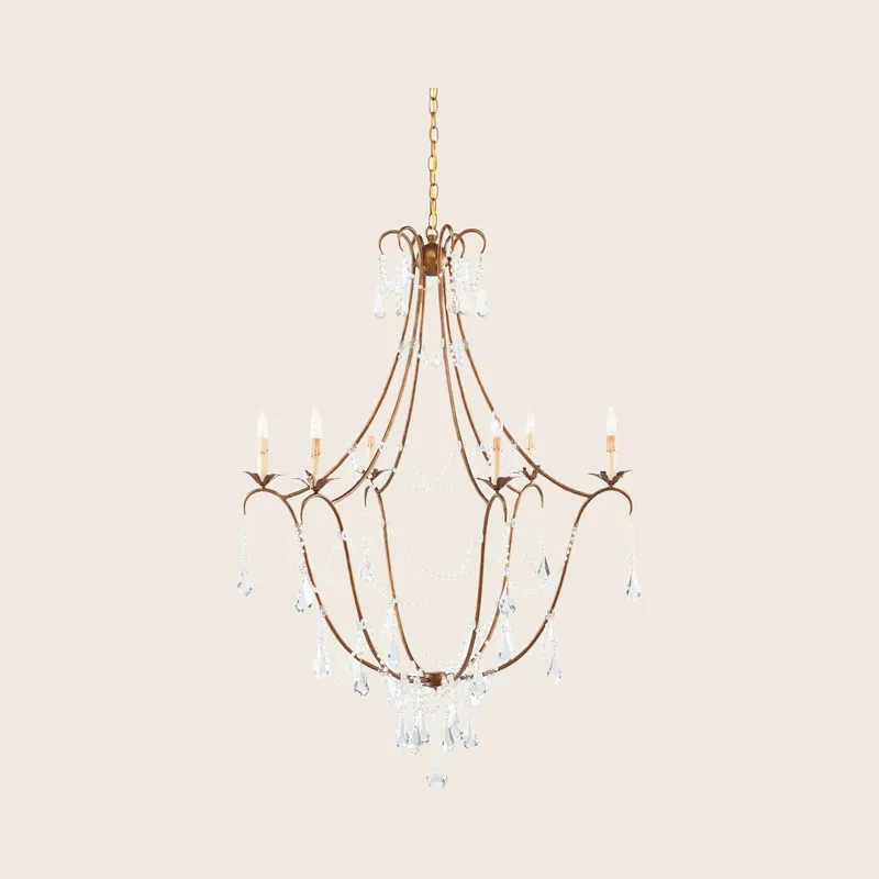Elizabeth Gold Chandelier - Currey & Company