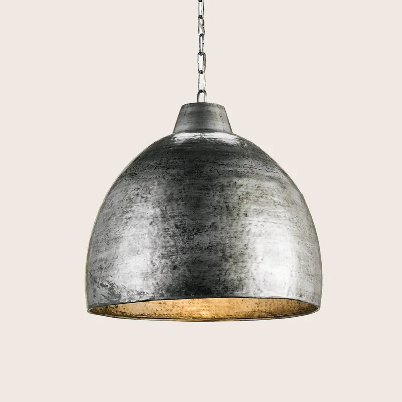 Earthshine Steel Pendant - Currey & Company