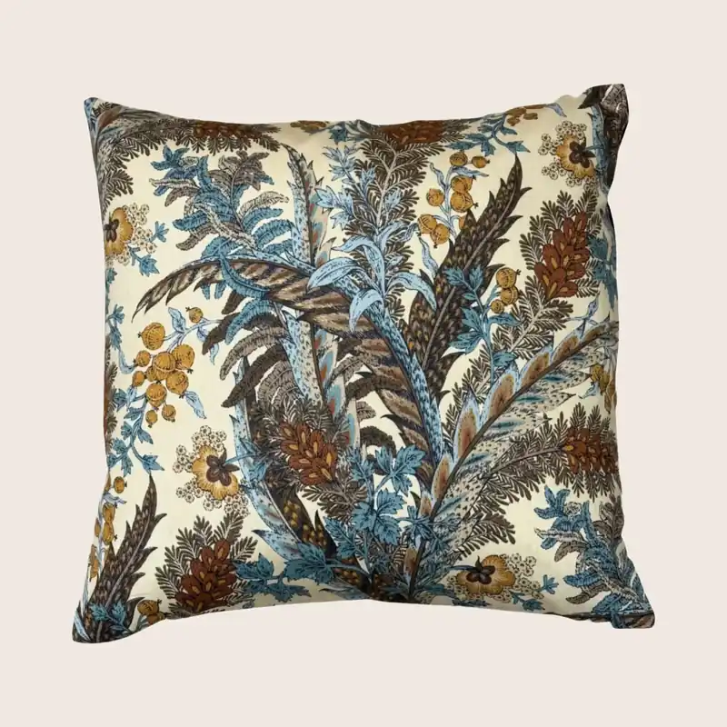 Vintage Feather Floral Pillow - Threads Soft Goods