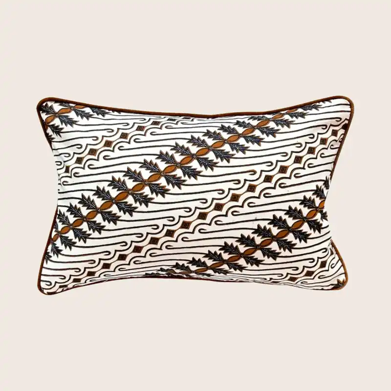Indonesian Block Print Lumbar Pillow - Threads Soft Goods