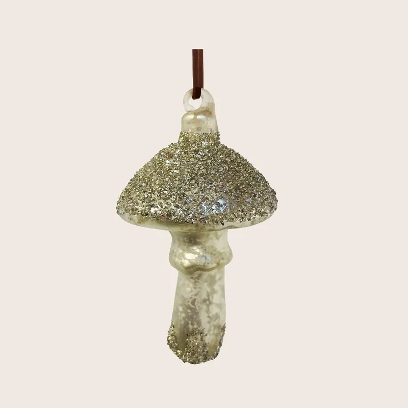 Glass Mushroom Ornament - Shishi