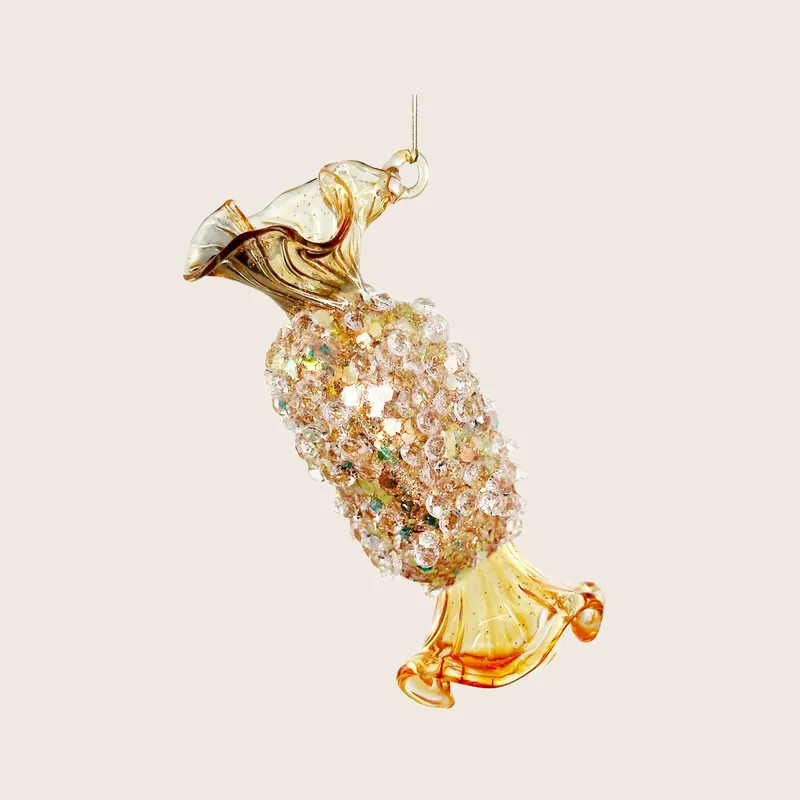 Beaded Glass Candy Ornament - Shishi