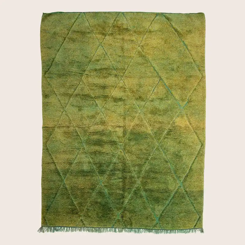 Green Casablanca Moroccan Wool Rug - 9' x 12'10"