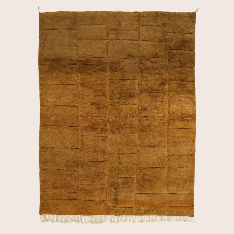 Brown Casablanca Moroccan Wool Rug - 7'10" x 10'3"