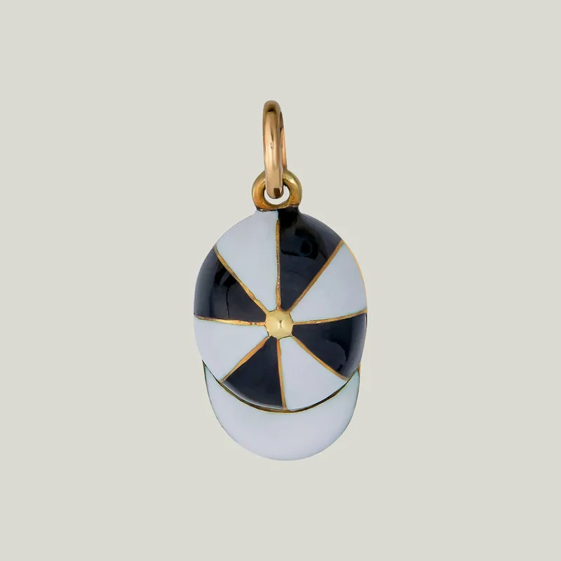 Retro Enamel Jockey Cap Charm - Odeon Collection (Leased)