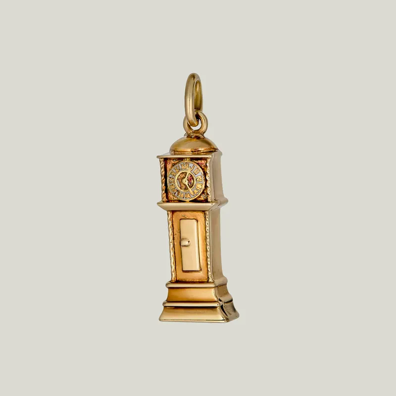 Vintage Grandfather Clock Charm - Odeon Collection (Leased)