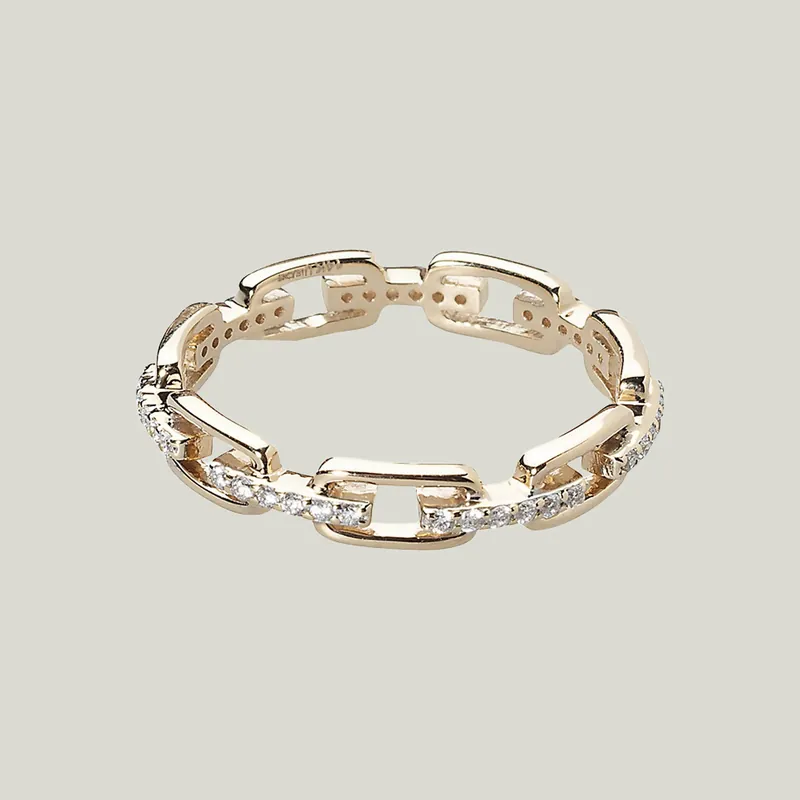 Baby Paperclip Chain Ring - Lee Jones (Dropship)