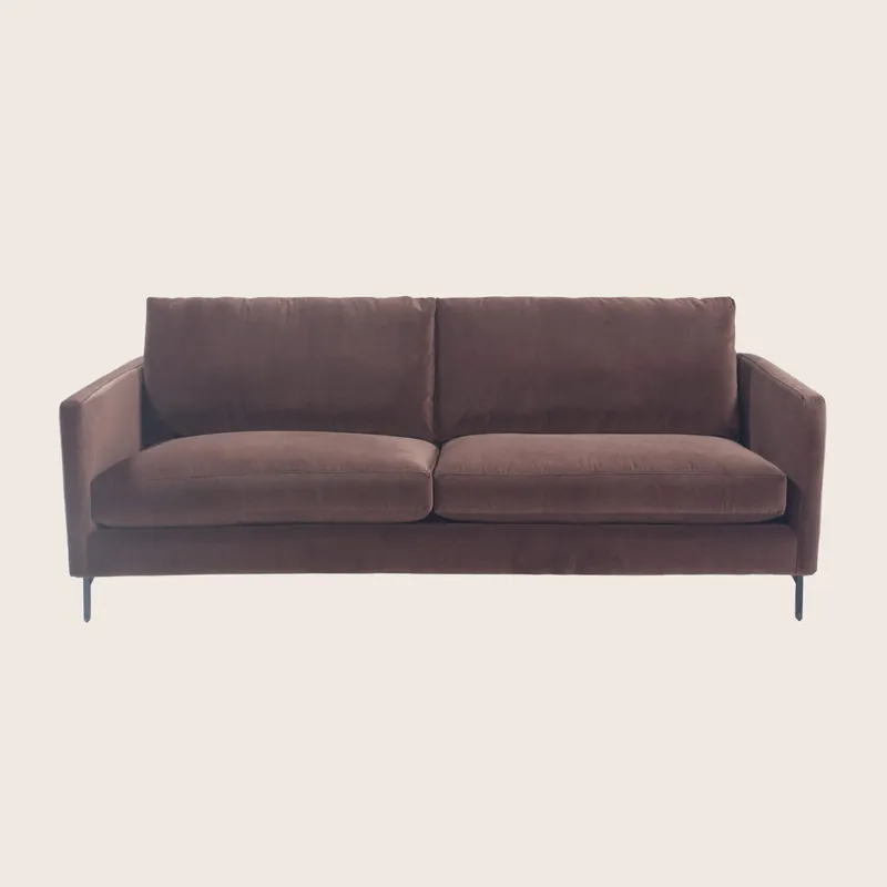 Hannah Two-Seat Sofa, Black Leg