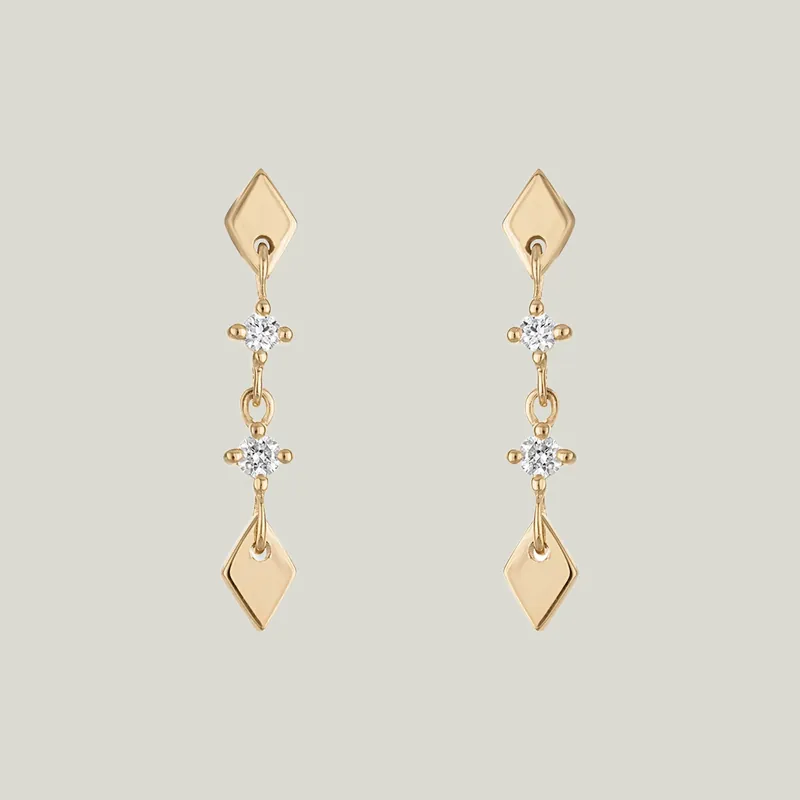 SHINE Studs 2, White Diamond - Eden Presley (Consigned)