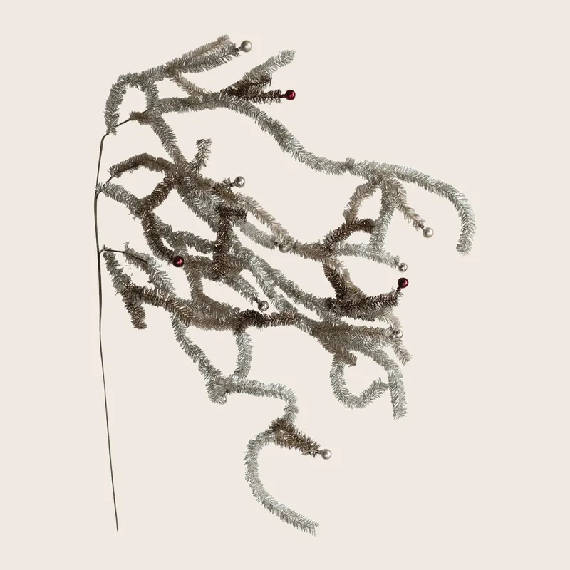 Branch Antique Silver w Ornaments - Creative Co-Op