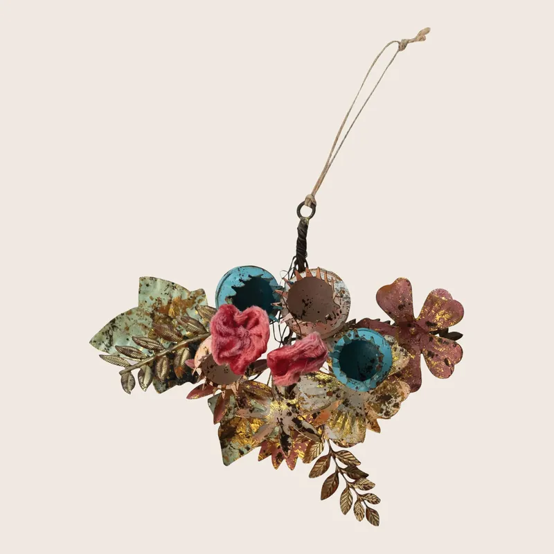 Metal Flower Bunch Ornament, Multi - Creative Co-Op