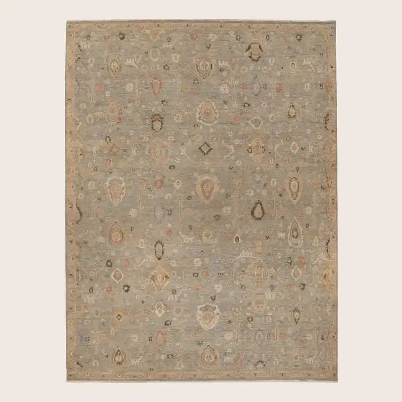 Blue Antique Revival Wool Rug - Rupesh Kumar & Sons