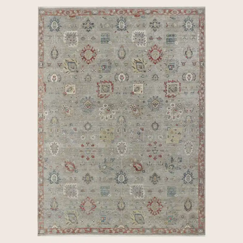 Grey Antique Revival Wool Rug - Rupesh Kumar & Sons