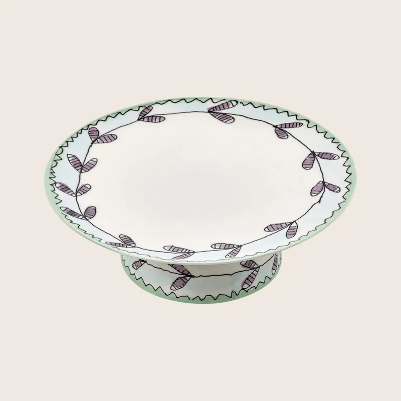Midnight Flowers Large Cake Stand - Serax Us Inc