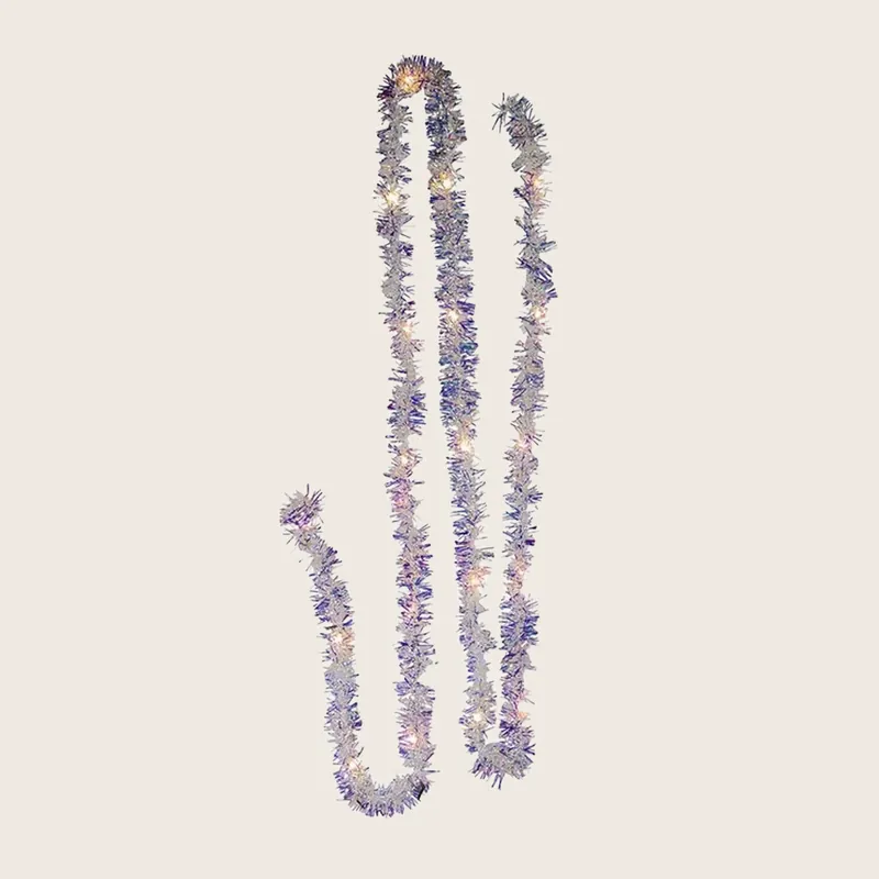 6.3' Iridescent Tinsel Garland - Kurt S. Adler, Inc.