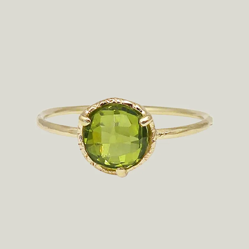 Floating Gem Ring with Peridot Quartz Ring - Danielle Welmond (Leased)